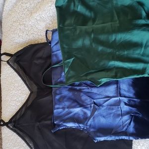 Shein 3 spaghetti strap satin camisoles - Size small NEW